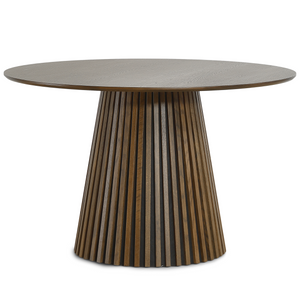 Lewis - Rond Eettafel van Gerookt Eikenfineer Ø120 cm