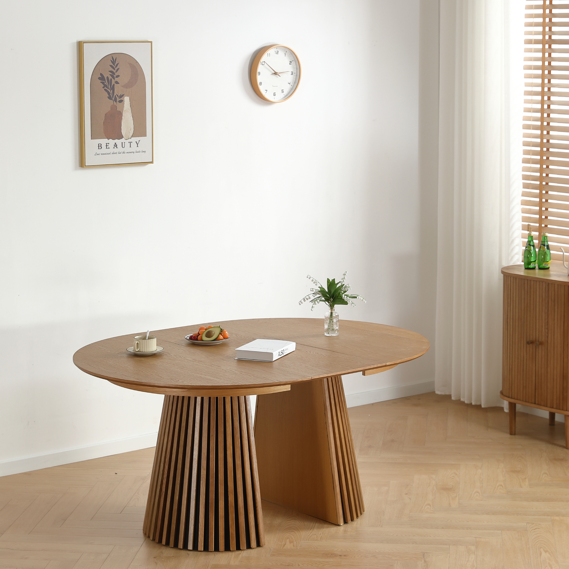 Eettafel Monique rond - Mangohout & Spintpoot Eettafel Monique rond - Mangohout & Spintpoot