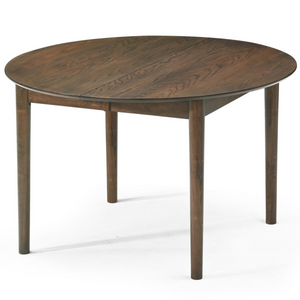 Liam rond eettafel in gerookt eiken fineer met verlenging 120/160/200 cm - Inclusief 2 extra bladen