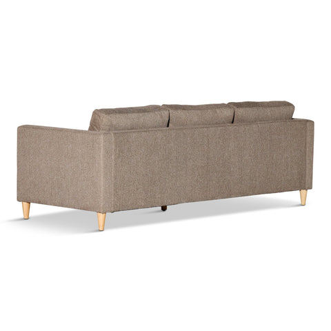 Lulu - Rechter en linker chaise longue bank in zand - L: 215 x D: 82 x H: 78 cm