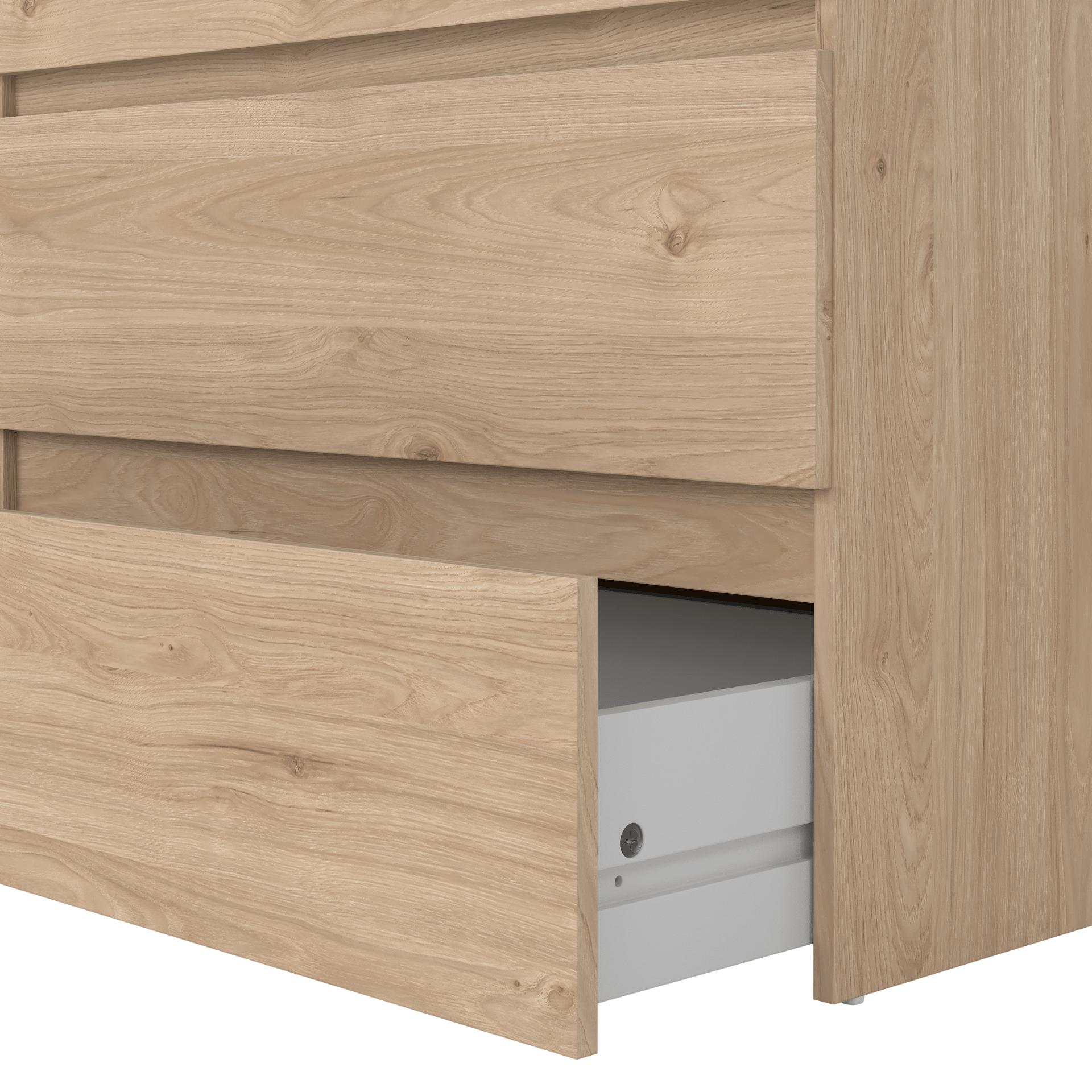 Maise ladekast H:70 x B:138 x B:41 cm met 6 laden in eiken look– Nimara.nl