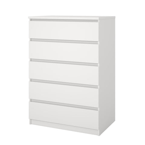 Naia ladekast 5 lades wit H: 111,3 x B: 77 x D: 50 cm