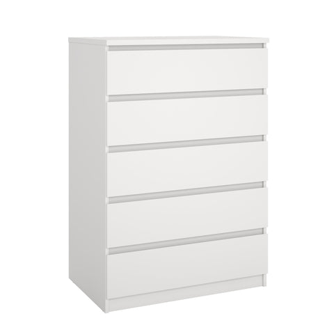 Naia ladekast 5 lades wit H: 111,3 x B: 77 x D: 50 cm