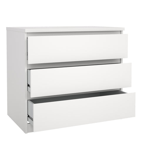 Naia ladekast 3 lades wit H: 70 x B: 77 x D: 50 cm