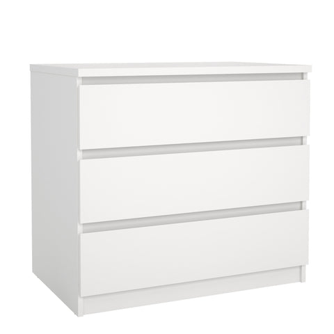 Naia ladekast 3 lades wit H: 70 x B: 77 x D: 50 cm