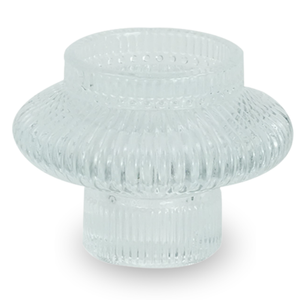 Nala glazen theelichthouder transparant 6 cm