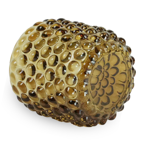 Nelly glazen theelichthouders amber 8,5 cm