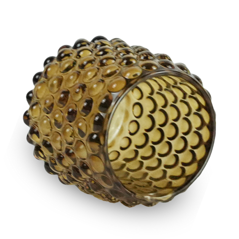 Nelly glazen theelichthouders amber 8,5 cm