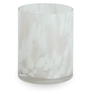 Nina glazen theelichthouder roze 10 cm