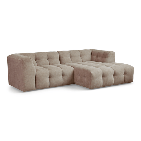 Poppy chaise longue bubble bank zand - rechts