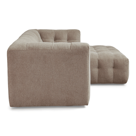 Poppy chaise longue bubble bank zand - rechts