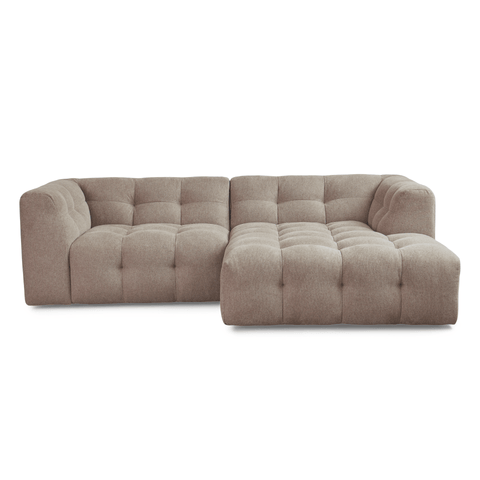 Poppy chaise longue bubble bank zand - rechts
