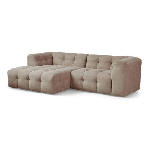 Poppy chaise longue bubble bank zand - links