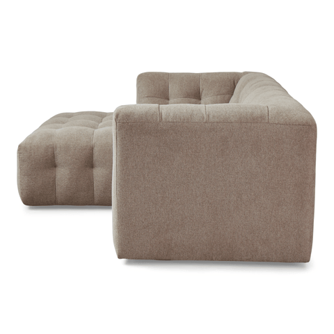Poppy chaise longue bubble bank zand - links