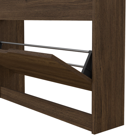 Livo schoenenkast met 3 deuren in gerookte eiken look