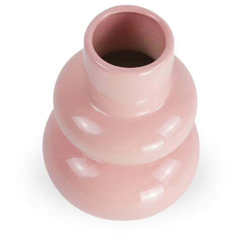 Bliss keramische vaas roze 19,5 cm