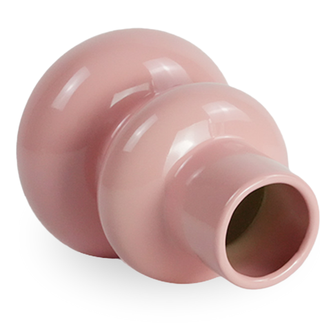 Bliss keramische vaas roze 19,5 cm
