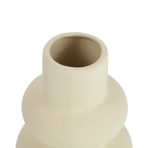 Bliss keramische vaas zand 19,5 cm