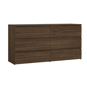 Maise ladekast H:70 x B:138 x B:41 cm met 6 laden in gerookt eiken look