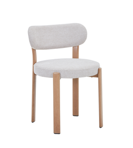 Harriet eetkamerstoel in beige met eikenlook