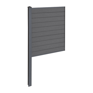 Finley modulaire composiet schutting middenmodule - H: 150 x L: 95 cm - Antraciet grijs/zwart