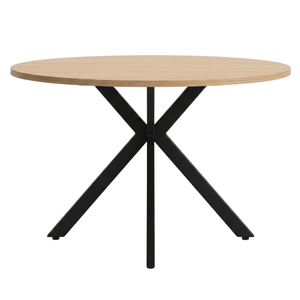 Ebbe ronde eettafel in eiken met kruispoten Ø100 cm