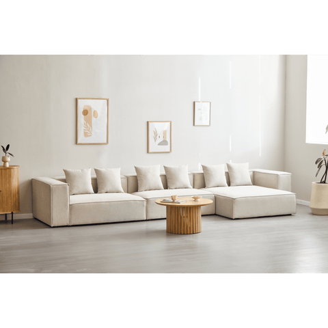 Hailey bank links module in beige L: 147 X D: 100 X H: 65 Cm