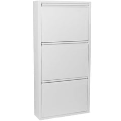 Louis schoenenkast - Wit metaal met 3 vakken