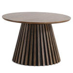 Lewis lamellen salontafel gerookt eiken Ø70 cm