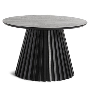Lewis lamellen salontafel zwart Ø70 cm