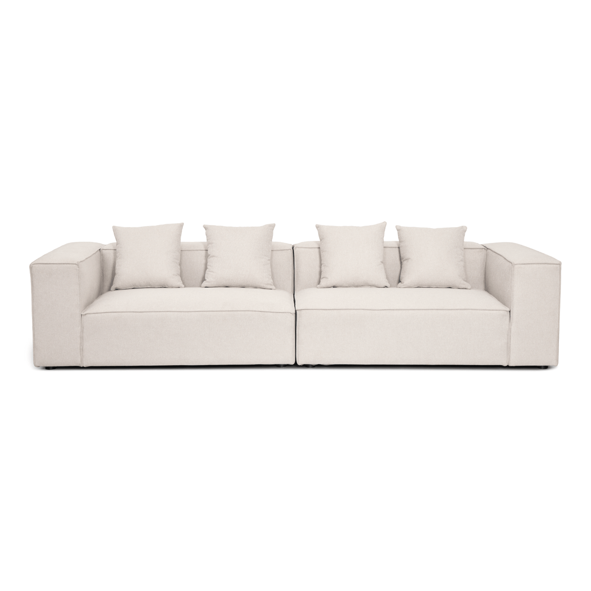 Hailey - Modulaire bank in beige met 2 modules L: 294 X D: 100 X H: 65 ...
