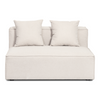 Hailey - Zitelement voor modulaire bank, middenmodule in beige L: 121 X D: 100 X H: 65 cm