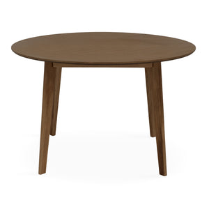 Miles - Ronde eettafel Ø120 cm in gerookt eikenfineer met visgraatmotief