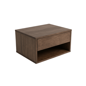 Selina nachtkastje/wandplank in gerookt eiken 38x30x20 cm incl. muurbeugel
