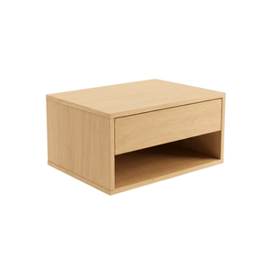 Selina nachtkastje/wandplank in eiken 38x30x20 cm incl. muurbeugel