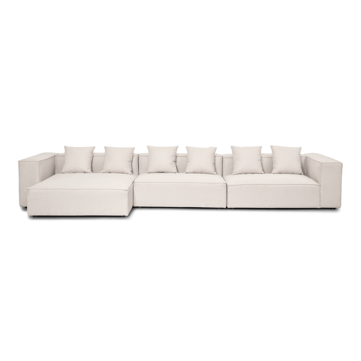 Hailey - Modulaire bank in beige met 3 modules L: 415 X D: 148 X H: 65 ...