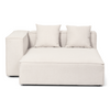 Hailey - Links chaiselongue Zitelement voor modulaire bank in beige L: 147 X D: 148 X H: 65 Cm