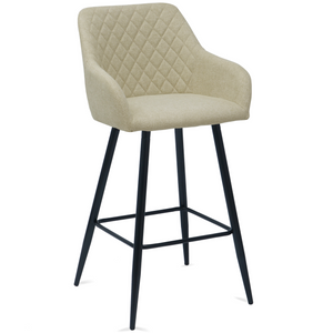 Carlo barkruk - beige met armleuning 65 cm.