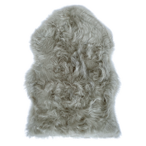 Geïmiteerd langharig lamsvacht in Grijs - 65x95cm