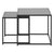 Seaford zwarte bijzettafels/salontafelset in zwart melamine (2 tafels)
