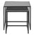 Seaford zwarte bijzettafels/salontafelset in zwart melamine (2 tafels)