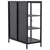 Herman glazen drankkast/vitrinekast - Zwart metaal 80x40x105cm