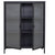 Herman glazen drankkast/vitrinekast - Zwart metaal 80x40x105cm