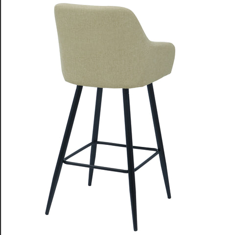 Carlo barkruk - beige met armleuning 65 cm.