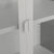 Herman Vitrinekast - Wit metaal/glas - 110x40x140cm